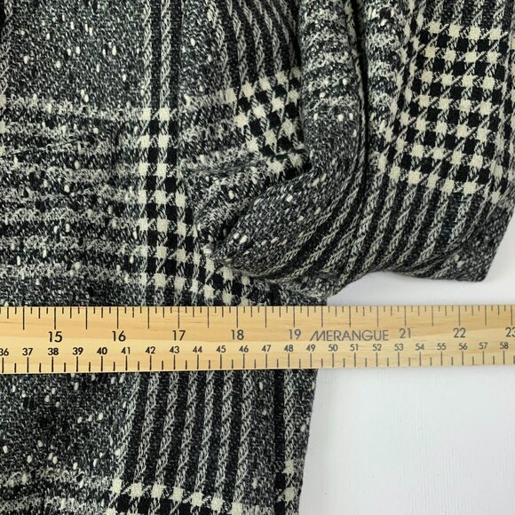 Vintage Lutz Teutloff Wool Glen Check Plaid Black White Blazer Jacket Academia - Picture 6 of 15